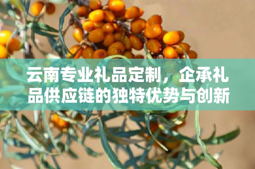 云南专业礼品定制，企承礼品供应链的独特优势与创新实践